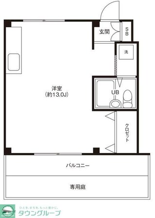 フラワーコーポの物件間取画像
